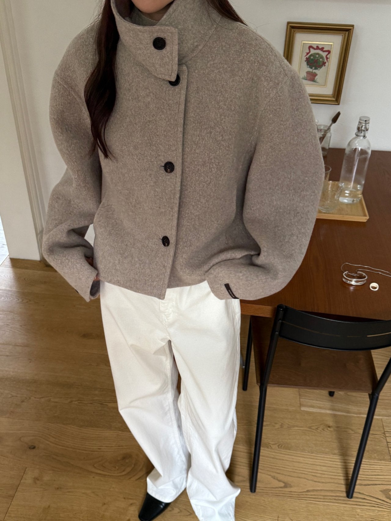 [PRE-ORDER] THE SCULPTED FUNNEL WOOL JACKET