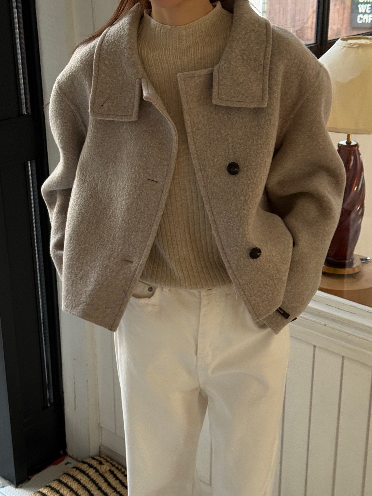 [PRE-ORDER] THE SCULPTED FUNNEL WOOL JACKET