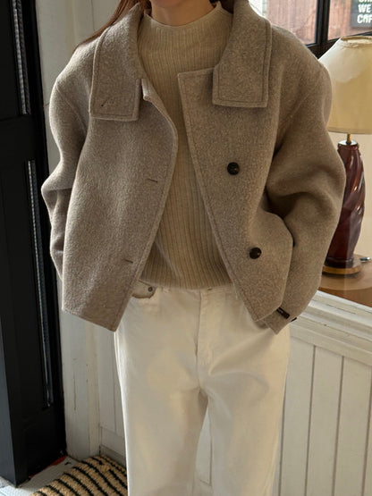 [PRE-ORDER] THE SCULPTED FUNNEL WOOL JACKET