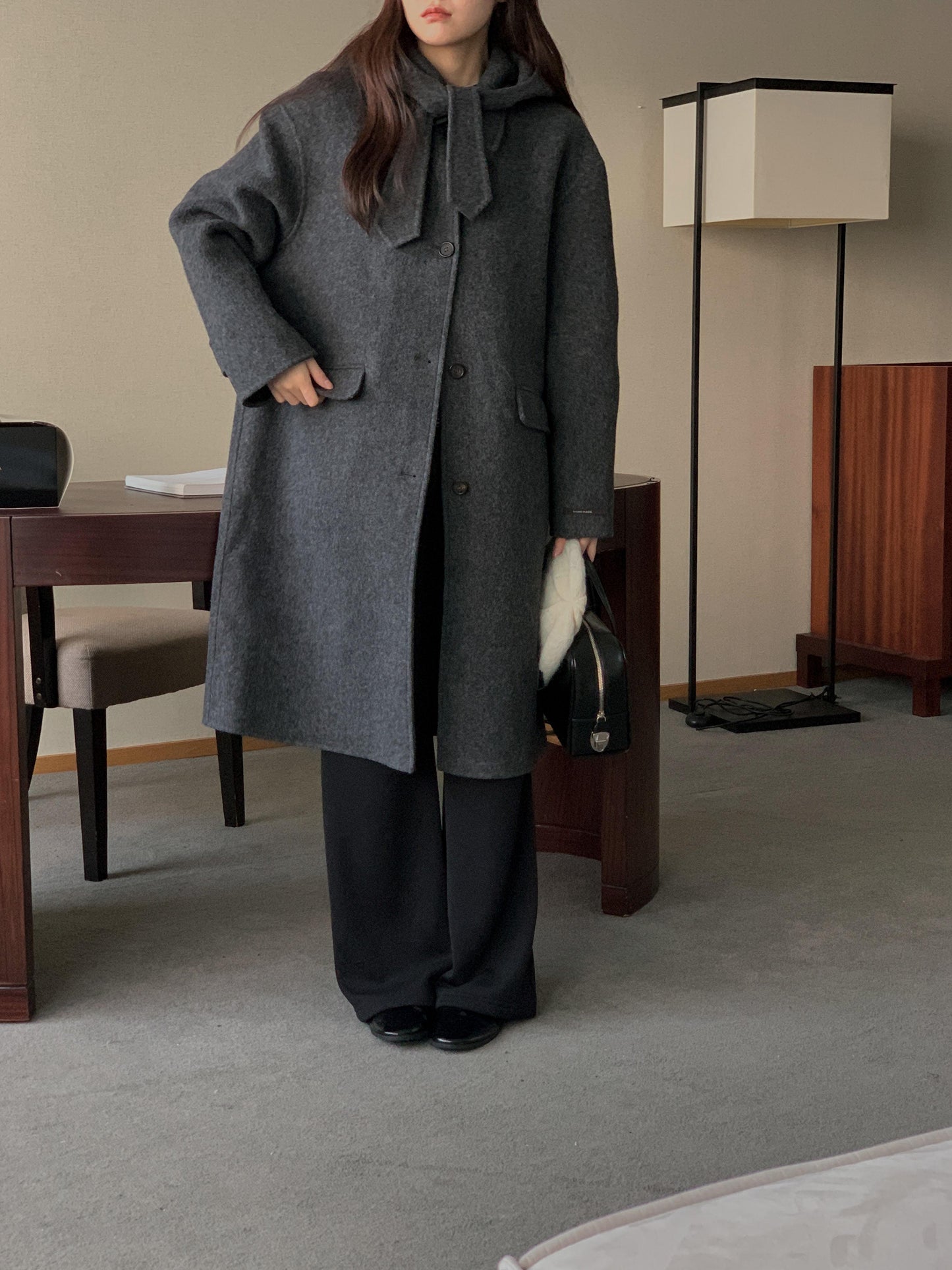 [PRE-ORDER] ÉTOILE HANDMADE WOOL COAT WITH DETACHABLE HOOD