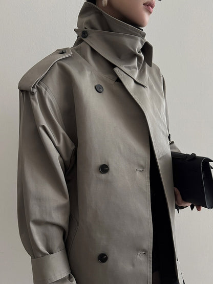 [PRE-ORDER] POWER SHOULDER HALF TRENCH