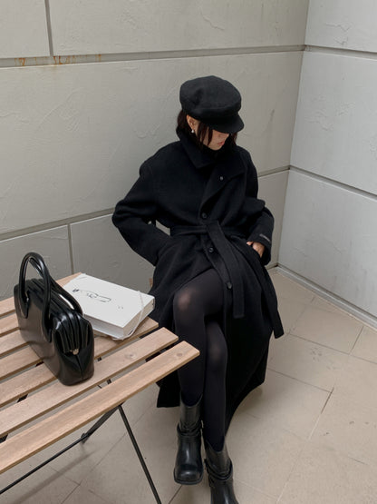 [PRE-ORDER] RUE HIGH NECK ALPACA BLEND HANDMADE COAT