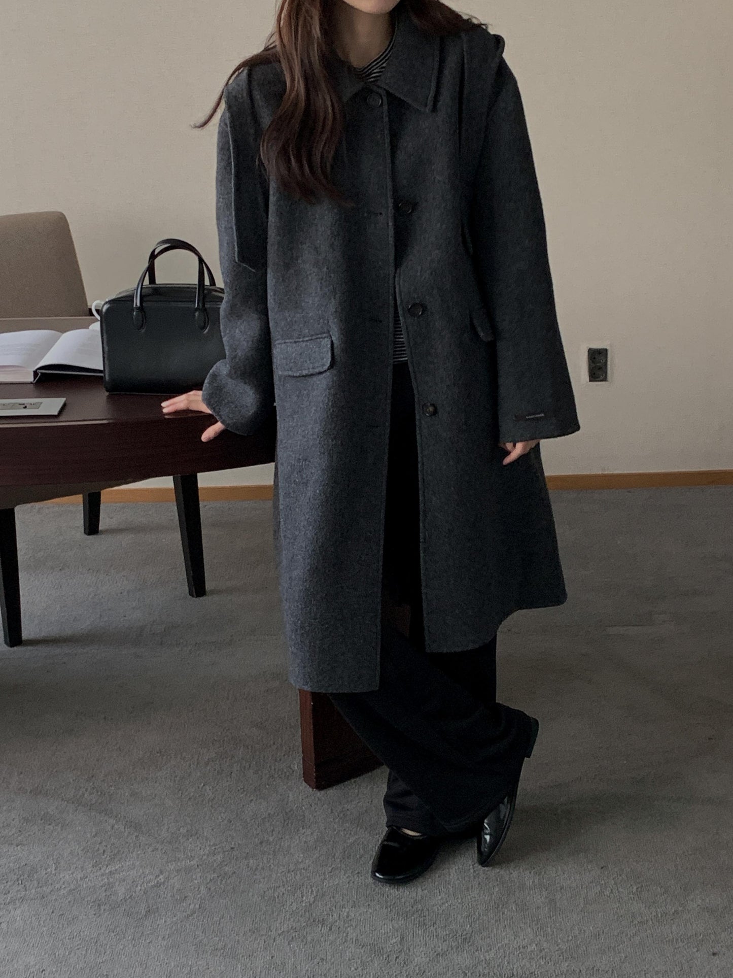 [PRE-ORDER] ÉTOILE HANDMADE WOOL COAT WITH DETACHABLE HOOD