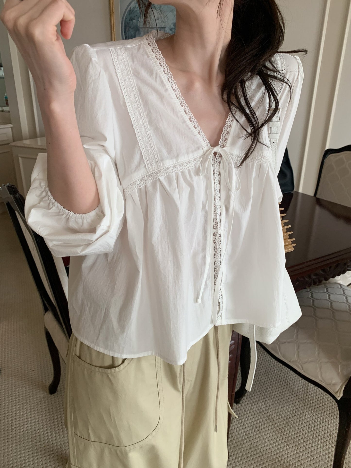[PRE-ORDER] BELL LACE VINTAGE BLOUSE