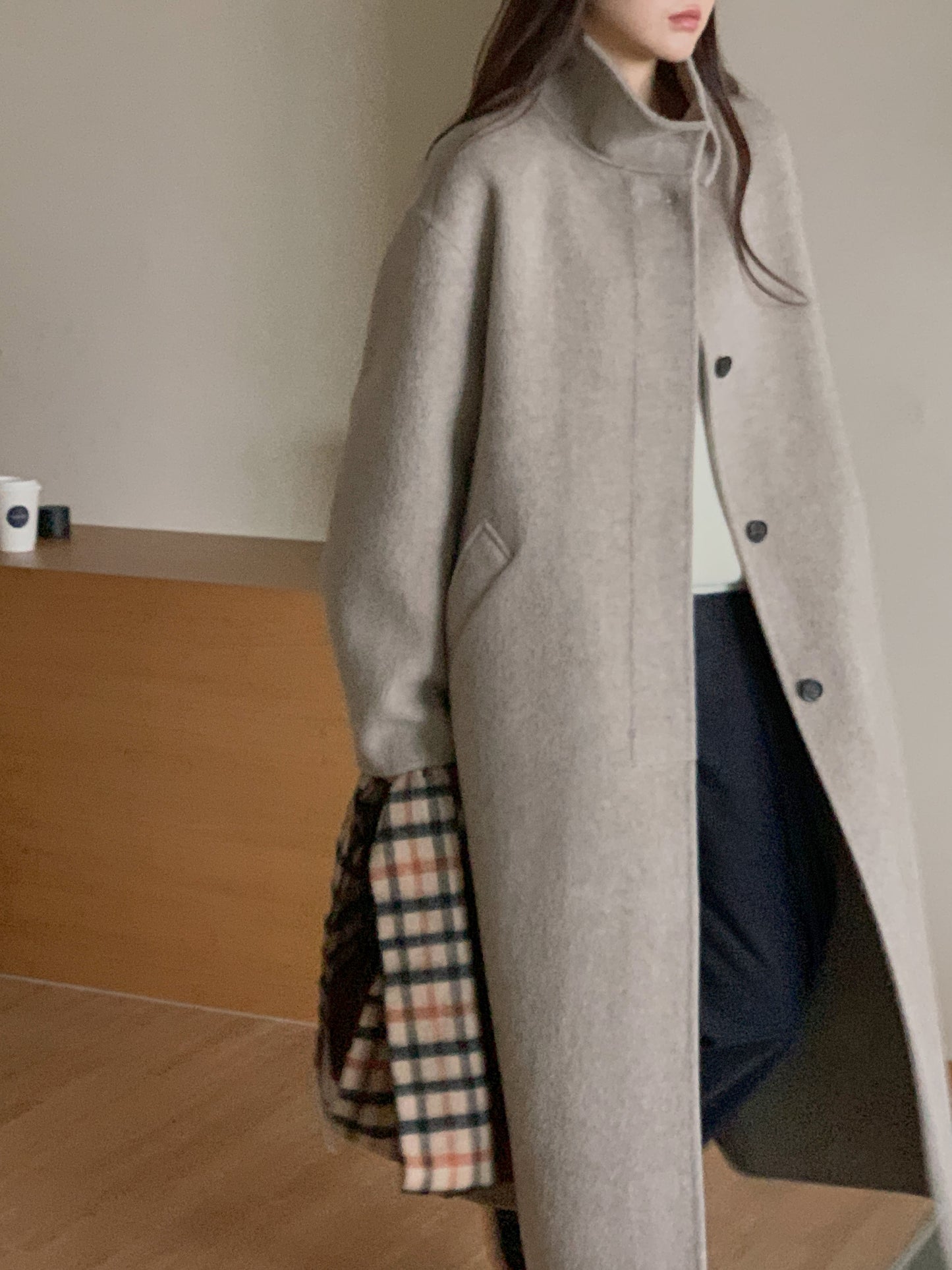 [PRE-ORDER] RUE HIGH NECK ALPACA BLEND HANDMADE COAT
