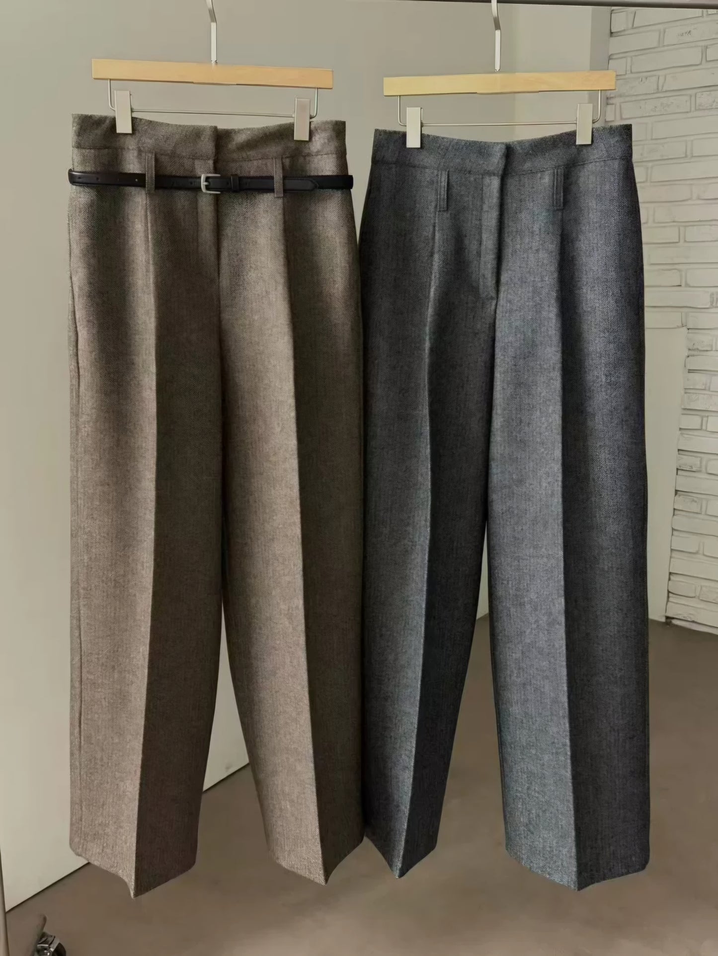[PRE-ORDER]  CLASSIC HERRINGBONE WIDE-LEG PANTS