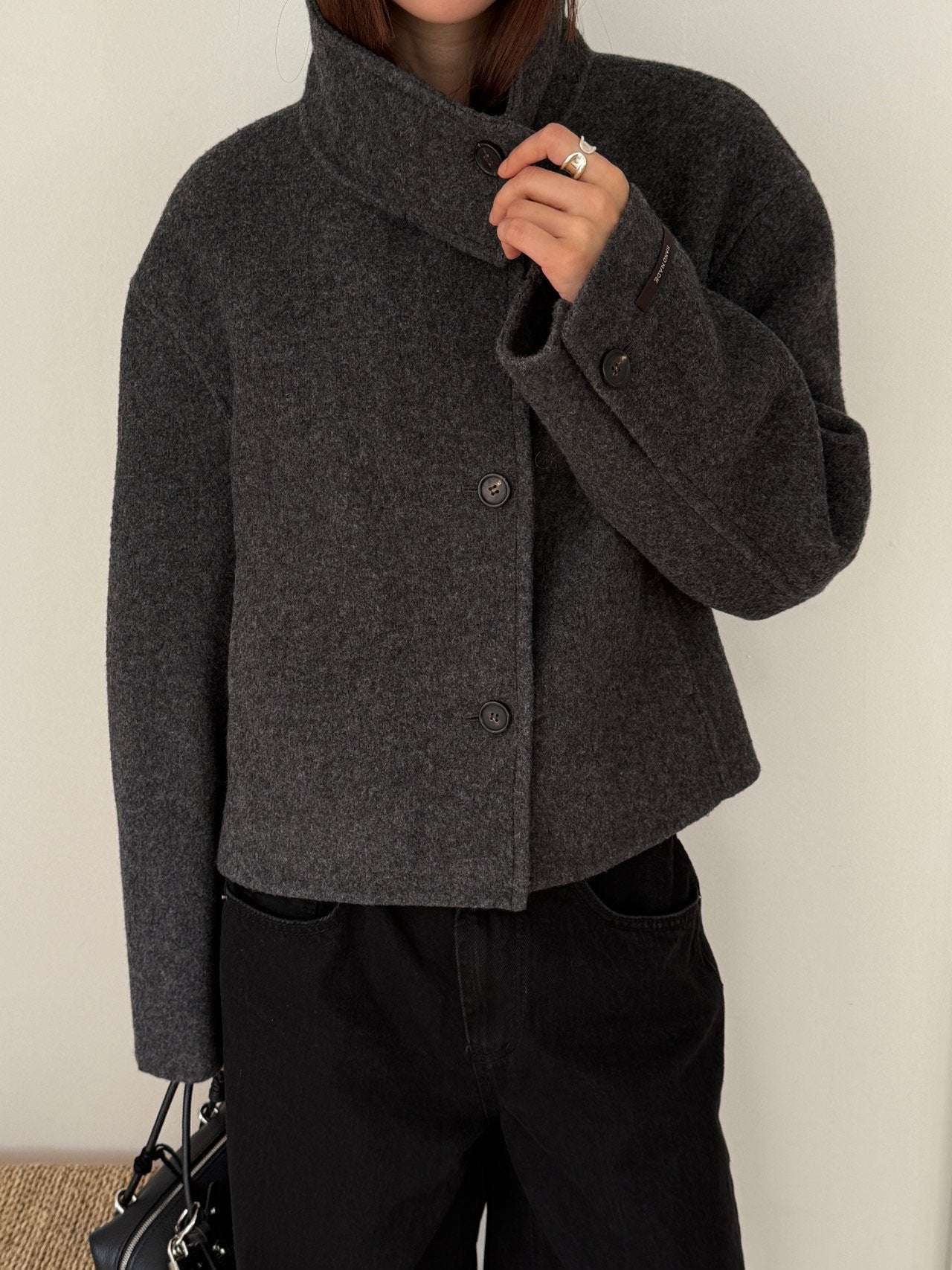 [PRE-ORDER] THE SCULPTED FUNNEL WOOL JACKET