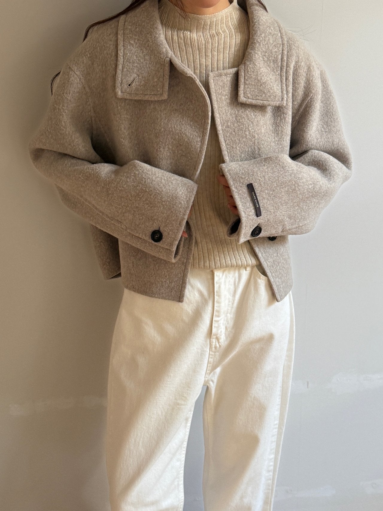 [PRE-ORDER] THE SCULPTED FUNNEL WOOL JACKET