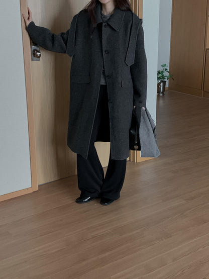 [PRE-ORDER] ÉTOILE HANDMADE WOOL COAT WITH DETACHABLE HOOD