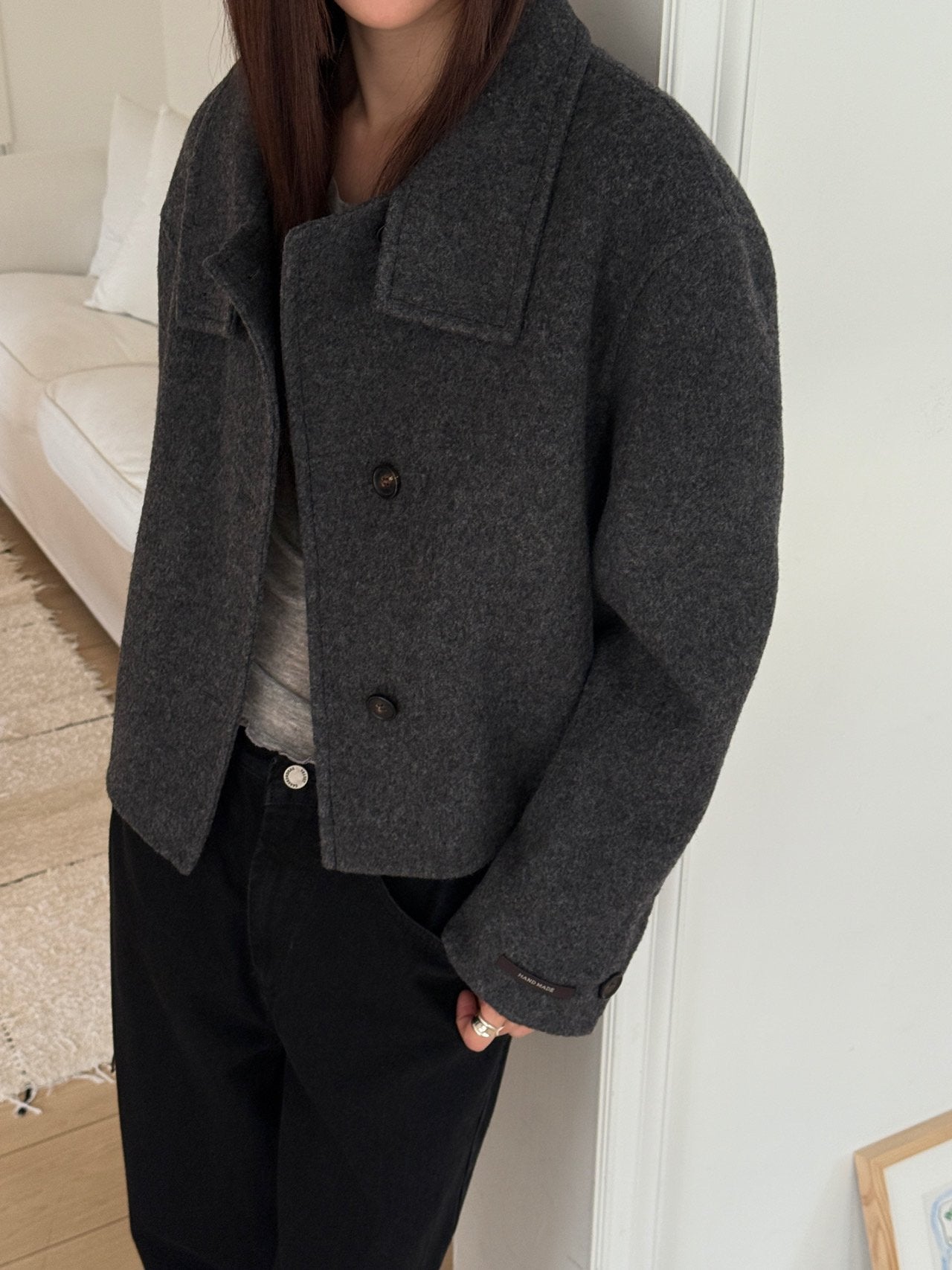 [PRE-ORDER] THE SCULPTED FUNNEL WOOL JACKET