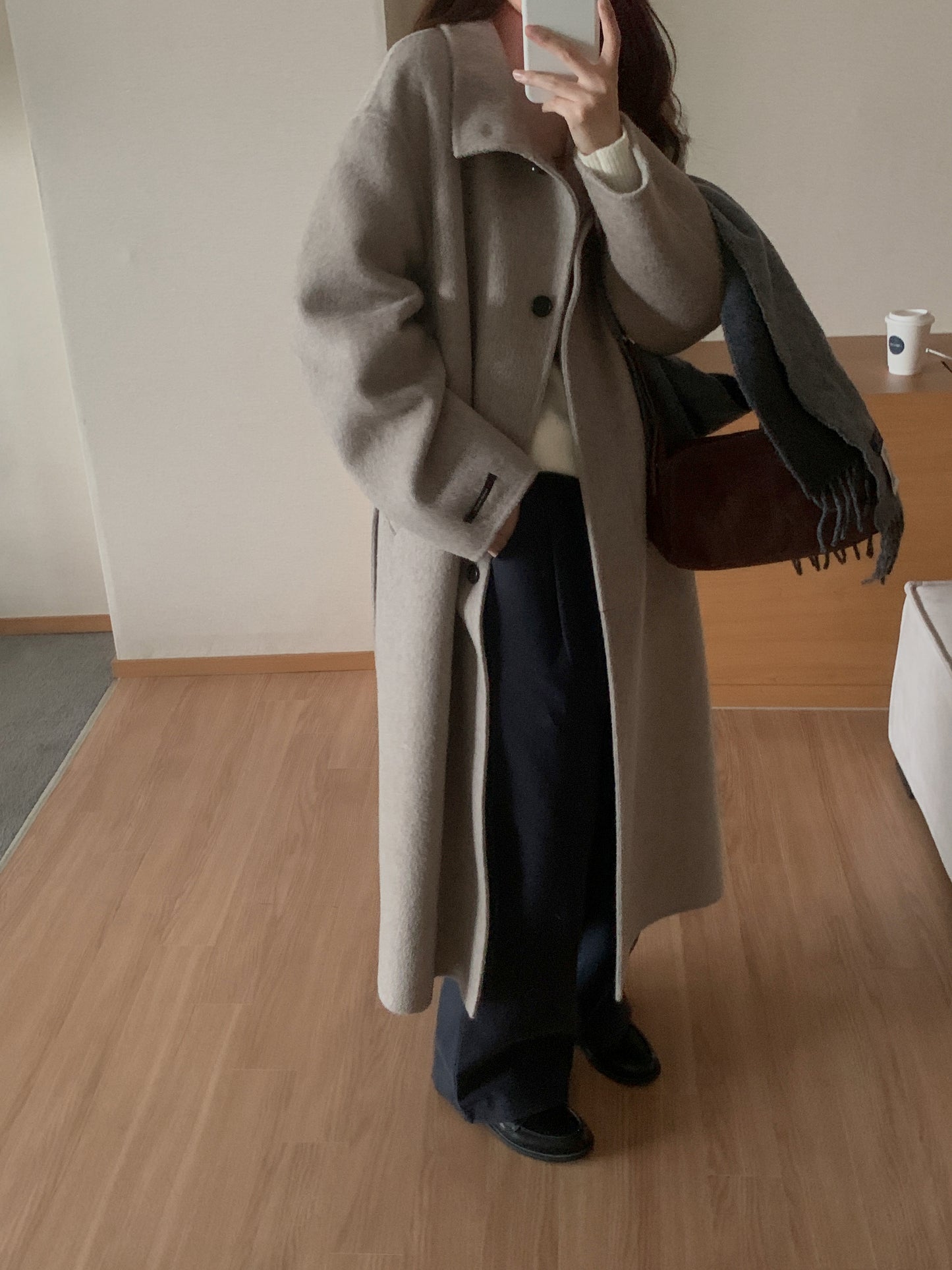 [PRE-ORDER] RUE HIGH NECK ALPACA BLEND HANDMADE COAT