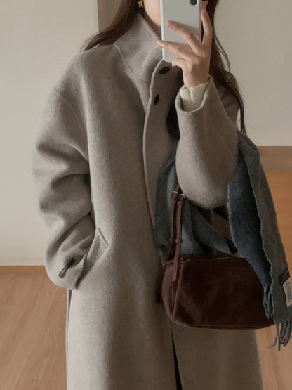 [PRE-ORDER] RUE HIGH NECK ALPACA BLEND HANDMADE COAT