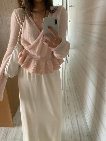 [PRE-ORDER]  SOFT HUG FRILL CARDIGAN