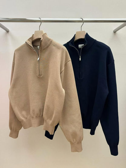 [PRE-ORDER]  AUTUMN RELAXED QUARTER-ZIP KNIT