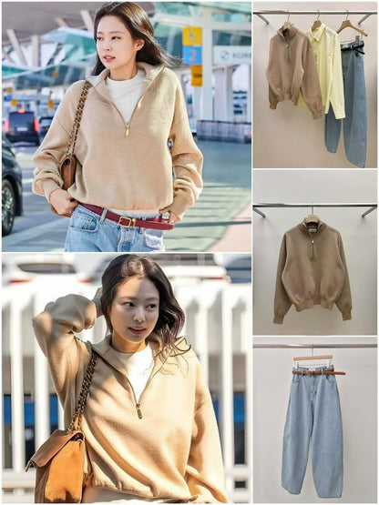 [PRE-ORDER]  AUTUMN RELAXED QUARTER-ZIP KNIT