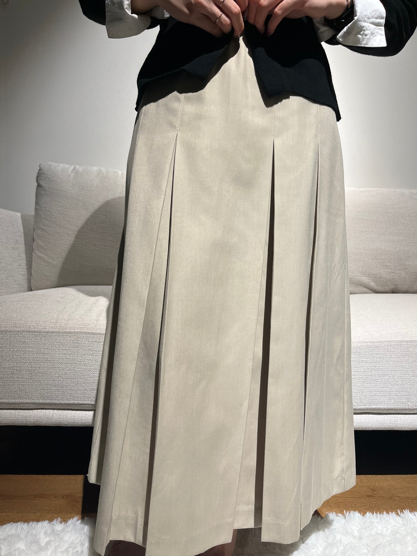 Long Pleated Skirt